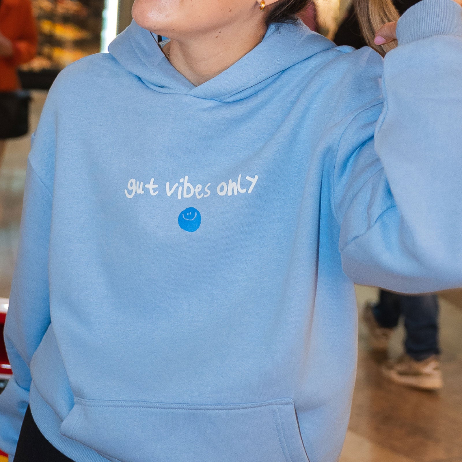 SUPER POP Soda Club Oversize Hoodie Blue